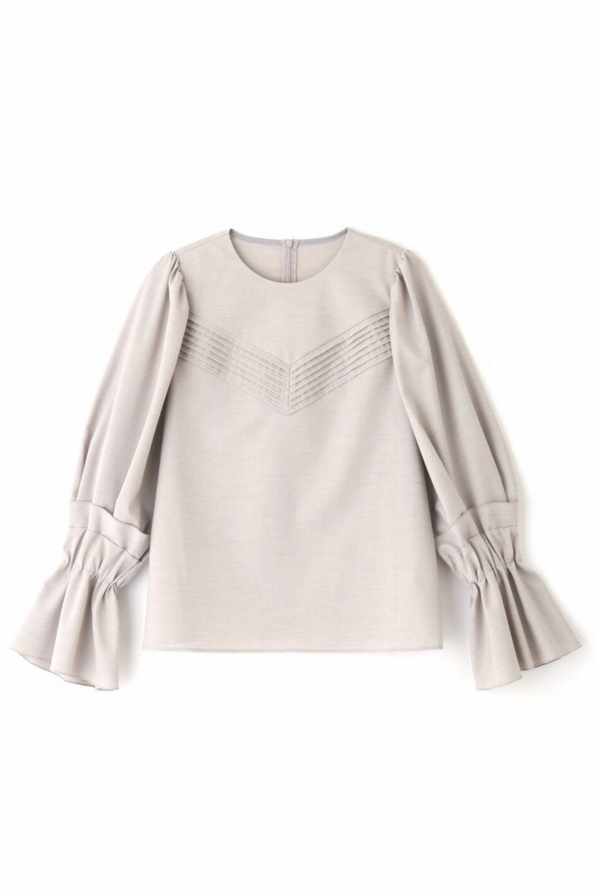 【アドーア/ADORE】のプレーンクロスブラウス インテリア・キッズ・メンズ・レディースファッション・服の通販 founy(ファニー) 　ファッション　Fashion　レディースファッション　Fashion for Women　トップス・カットソー　Cut & Sew Tops　シャツ・ブラウス・オフィスカジュアル　Elegant Blouses & Button-Ups　スリーブ　Sleeve, Long Sleeve / Short Sleeve　フェミニン　Feminine, Girly　ブラウジング　Blouson Silhouette, Cinched Waist　ロング　Long, Long-Length　ベージュ|ID: prp329100004608135 ipo3291000000032923414