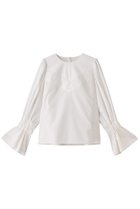 【アドーア/ADORE】のプレーンクロスブラウス 人気、トレンドファッション・服の通販 founy(ファニー) ファッション Fashion レディースファッション Fashion for Women トップス・カットソー Cut & Sew Tops シャツ・ブラウス・オフィスカジュアル Elegant Blouses & Button-Ups スリーブ Sleeve, Long Sleeve / Short Sleeve フェミニン Feminine, Girly ブラウジング Blouson Silhouette, Cinched Waist ロング Long, Long-Length 再入荷 Restock / Back in Stock thumbnail ホワイト|ID: prp329100004608135 ipo3291000000034990233