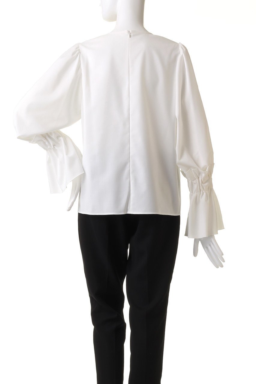 【アドーア/ADORE】のプレーンクロスブラウス 人気、トレンドファッション・服の通販 founy(ファニー) 　ファッション　Fashion　レディースファッション　Fashion for Women　トップス・カットソー　Cut & Sew Tops　シャツ・ブラウス・オフィスカジュアル　Elegant Blouses & Button-Ups　スリーブ　Sleeve, Long Sleeve / Short Sleeve　フェミニン　Feminine, Girly　ブラウジング　Blouson Silhouette, Cinched Waist　ロング　Long, Long-Length　再入荷　Restock / Back in Stock　other-4|ID: prp329100004608135 ipo3291000000034990237