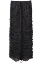 【プランク プロジェクト/PRANK PROJECT】のフロッキーロゴシャーリングスカート / Flocky Logo Shirring Skirt BLK(ブラック)|ID: prp329100004608141 ipo3291000000034423776