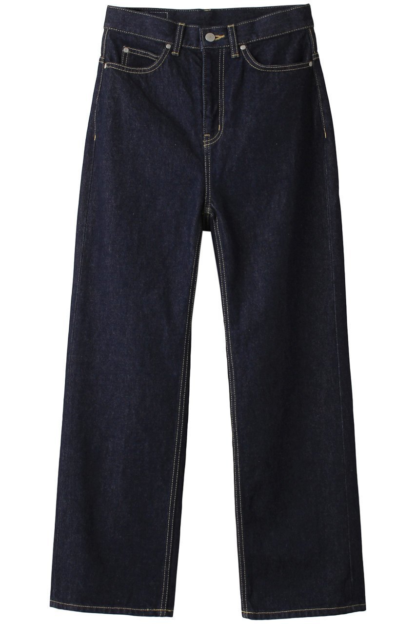 【ミディウミソリッド/MIDIUMISOLID】のhi-waist straight denim デニム 人気、トレンドファッション・服の通販 founy(ファニー) 　ファッション　Fashion　レディースファッション　Fashion for Women　パンツ　Pants & Trousers　デニムパンツ・ジーンズ・美脚デニム　Denim Jeans & Pants　ストレッチ　Stretch, Stretchy Fabric　ストレート　Straight, Straight Cut　ダメージ　Distressed, Destroyed　デニム　Denim, Jeans Material　エレガント 上品　Elegant　定番　Standard, Basic Item　 other-1|ID: prp329100004608146 ipo3291000000032923964