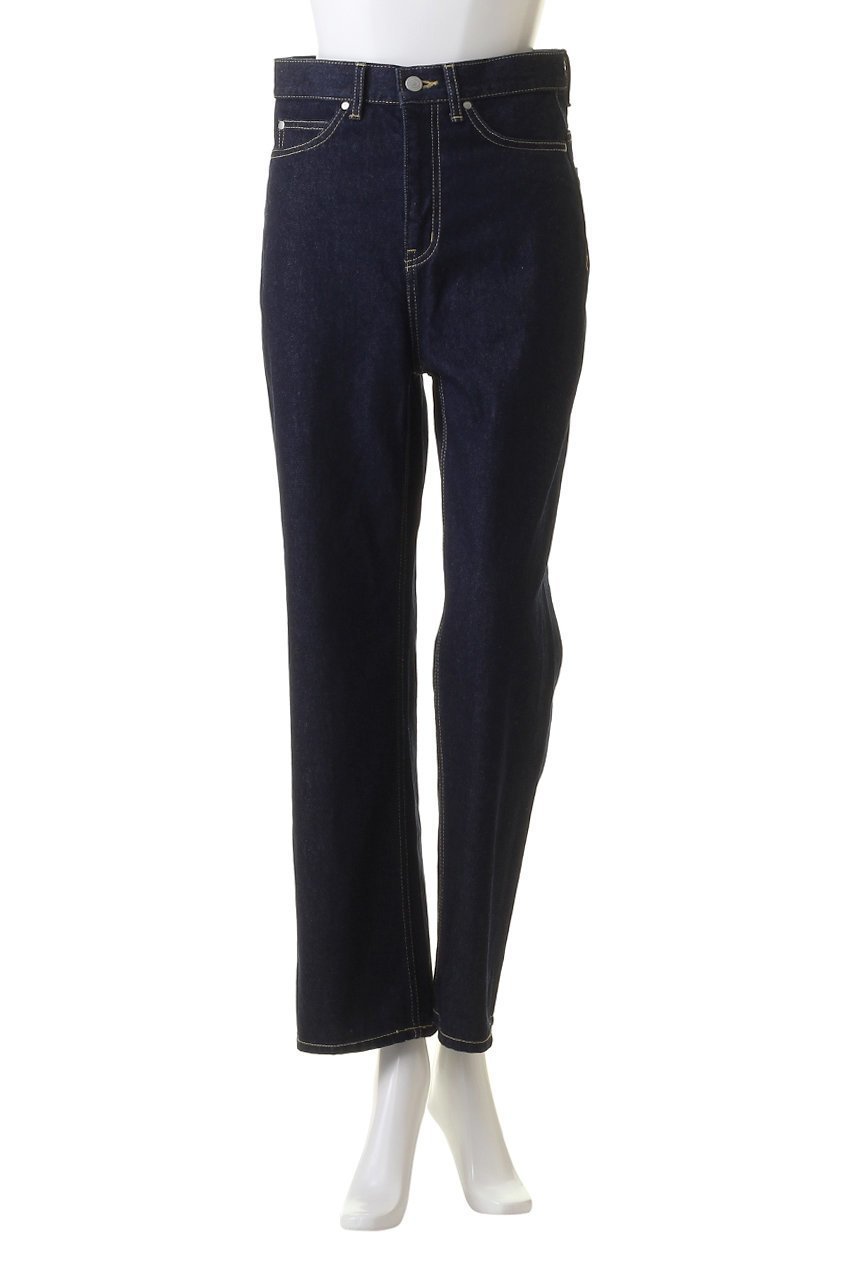 【ミディウミソリッド/MIDIUMISOLID】のhi-waist straight denim デニム 人気、トレンドファッション・服の通販 founy(ファニー) 　ファッション　Fashion　レディースファッション　Fashion for Women　パンツ　Pants & Trousers　デニムパンツ・ジーンズ・美脚デニム　Denim Jeans & Pants　ストレッチ　Stretch, Stretchy Fabric　ストレート　Straight, Straight Cut　ダメージ　Distressed, Destroyed　デニム　Denim, Jeans Material　エレガント 上品　Elegant　定番　Standard, Basic Item　other-2|ID: prp329100004608146 ipo3291000000032923977