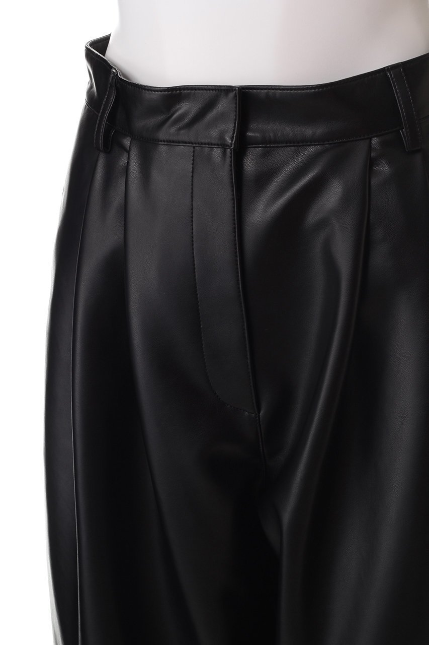 【クラネ/CLANE】のCURVY VEGAN LEATHER PANTS パンツ 人気、トレンドファッション・服の通販 founy(ファニー) 　ファッション　Fashion　レディースファッション　Fashion for Women　パンツ　Pants & Trousers　コンパクト　Compact, Small Size　フェイクレザー　Faux Leather, PU Leather　ワイド　Wide, Wide Fit　other-5|ID: prp329100004608153 ipo3291000000032924354