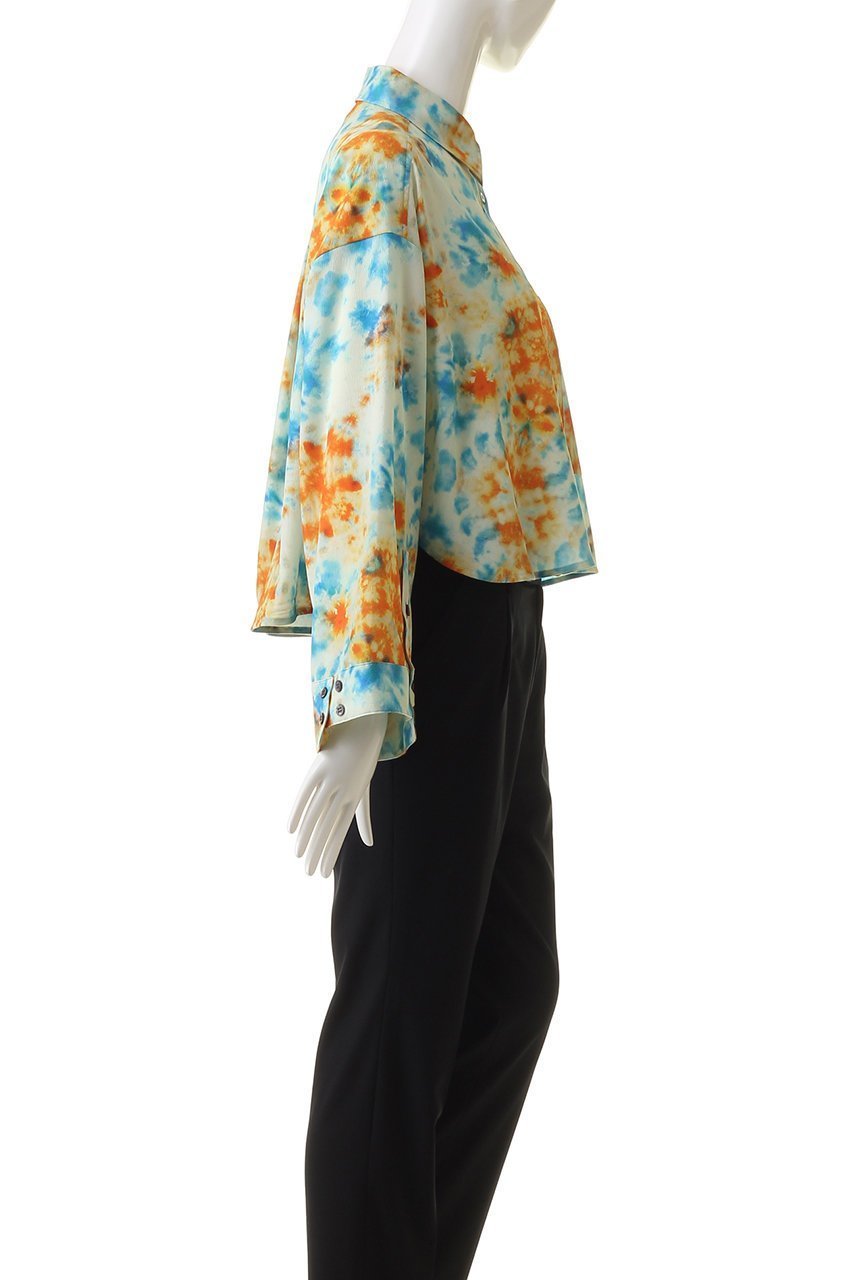 【ランバン オン ブルー/LANVIN en Bleu】のKaleidoscopeプリントショートブラウス 人気、トレンドファッション・服の通販 founy(ファニー) 　ファッション　Fashion　レディースファッション　Fashion for Women　トップス・カットソー　Cut & Sew Tops　シャツ・ブラウス・オフィスカジュアル　Elegant Blouses & Button-Ups　ショート　Short, Short Length　スタイリッシュ　Stylish, Fashionable　スリーブ　Sleeve, Long Sleeve / Short Sleeve　セットアップ　Set-Up, Coordinated Outfit　プリント　Print, Printed Pattern　ロング　Long, Long-Length　other-3|ID: prp329100004608161 ipo3291000000032924645