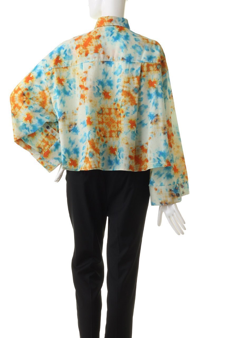 【ランバン オン ブルー/LANVIN en Bleu】のKaleidoscopeプリントショートブラウス 人気、トレンドファッション・服の通販 founy(ファニー) 　ファッション　Fashion　レディースファッション　Fashion for Women　トップス・カットソー　Cut & Sew Tops　シャツ・ブラウス・オフィスカジュアル　Elegant Blouses & Button-Ups　ショート　Short, Short Length　スタイリッシュ　Stylish, Fashionable　スリーブ　Sleeve, Long Sleeve / Short Sleeve　セットアップ　Set-Up, Coordinated Outfit　プリント　Print, Printed Pattern　ロング　Long, Long-Length　other-4|ID: prp329100004608161 ipo3291000000032924655