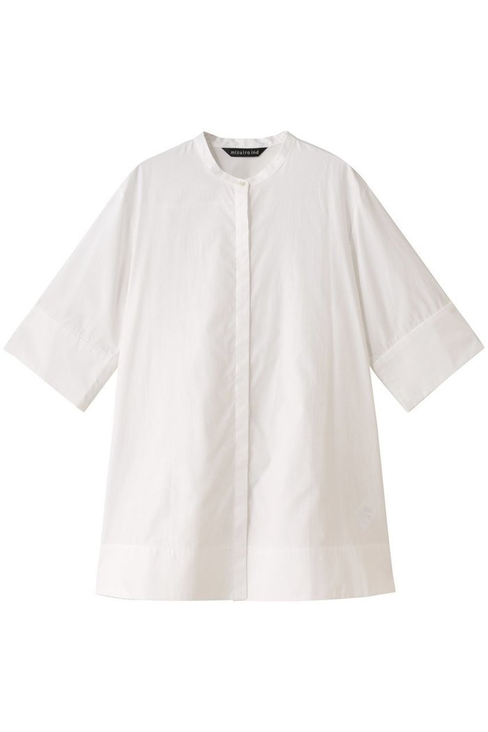【ミズイロ インド/mizuiro ind】のstand collar A line shirt シャツ インテリア・キッズ・メンズ・レディースファッション・服の通販 founy(ファニー) https://founy.com/ ファッション Fashion レディースファッション Fashion for Women トップス・カットソー Cut & Sew Tops シャツ・ブラウス・オフィスカジュアル Elegant Blouses & Button-Ups ショート Short, Short Length シンプル Simple, Minimal スリーブ Sleeve, Long Sleeve / Short Sleeve ベーシック Basic, Essential エレガント 上品 Elegant |ID: prp329100004608172 ipo3291000000032925188