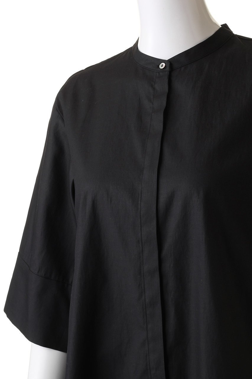 【ミズイロ インド/mizuiro ind】のstand collar A line shirt シャツ 人気、トレンドファッション・服の通販 founy(ファニー) 　ファッション　Fashion　レディースファッション　Fashion for Women　トップス・カットソー　Cut & Sew Tops　シャツ・ブラウス・オフィスカジュアル　Elegant Blouses & Button-Ups　ショート　Short, Short Length　シンプル　Simple, Minimal　スリーブ　Sleeve, Long Sleeve / Short Sleeve　ベーシック　Basic, Essential　エレガント 上品　Elegant　other-5|ID: prp329100004608172 ipo3291000000032925246