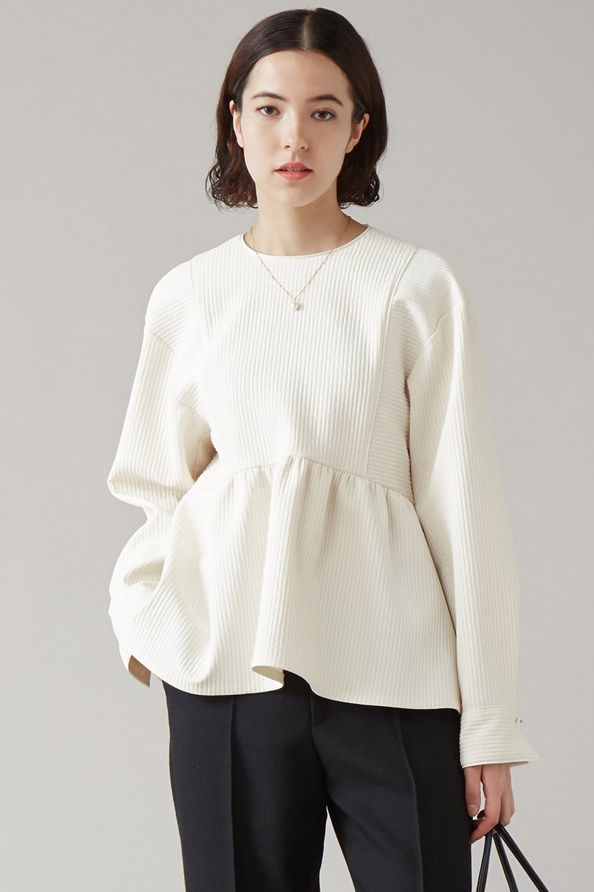 【マルティニーク/martinique】のティーアードブラウス 人気、トレンドファッション・服の通販 founy(ファニー) 　ファッション　Fashion　レディースファッション　Fashion for Women　トップス・カットソー　Cut & Sew Tops　シャツ・ブラウス・オフィスカジュアル　Elegant Blouses & Button-Ups　ジャカード／ジャガード　Jacquard, Woven Pattern　スリーブ　Sleeve, Long Sleeve / Short Sleeve　セレモニー　Ceremony　ダブル　Double, Double-Breasted　ネックレス　Necklace, Pendant Necklace　パイピング　Piping, Trim Design　パール　Pearl, Pearl Accent　フォルム　Silhouette, Form　ロング　Long, Long-Length　エレガント 上品　Elegant　 other-1|ID: prp329100004608187 ipo3291000000032925972