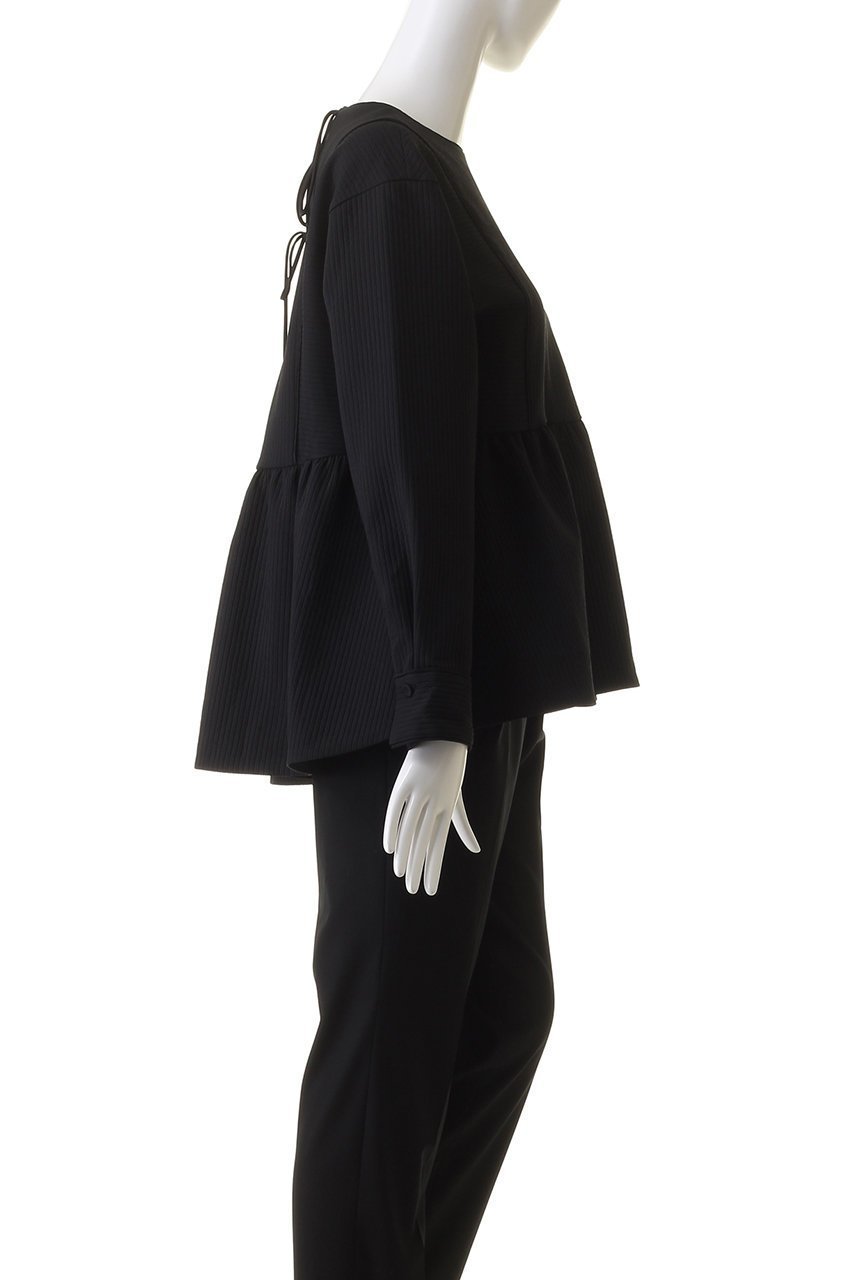 【マルティニーク/martinique】のティーアードブラウス 人気、トレンドファッション・服の通販 founy(ファニー) 　ファッション　Fashion　レディースファッション　Fashion for Women　トップス・カットソー　Cut & Sew Tops　シャツ・ブラウス・オフィスカジュアル　Elegant Blouses & Button-Ups　ジャカード／ジャガード　Jacquard, Woven Pattern　スリーブ　Sleeve, Long Sleeve / Short Sleeve　セレモニー　Ceremony　ダブル　Double, Double-Breasted　ネックレス　Necklace, Pendant Necklace　パイピング　Piping, Trim Design　パール　Pearl, Pearl Accent　フォルム　Silhouette, Form　ロング　Long, Long-Length　エレガント 上品　Elegant　other-3|ID: prp329100004608187 ipo3291000000032926005