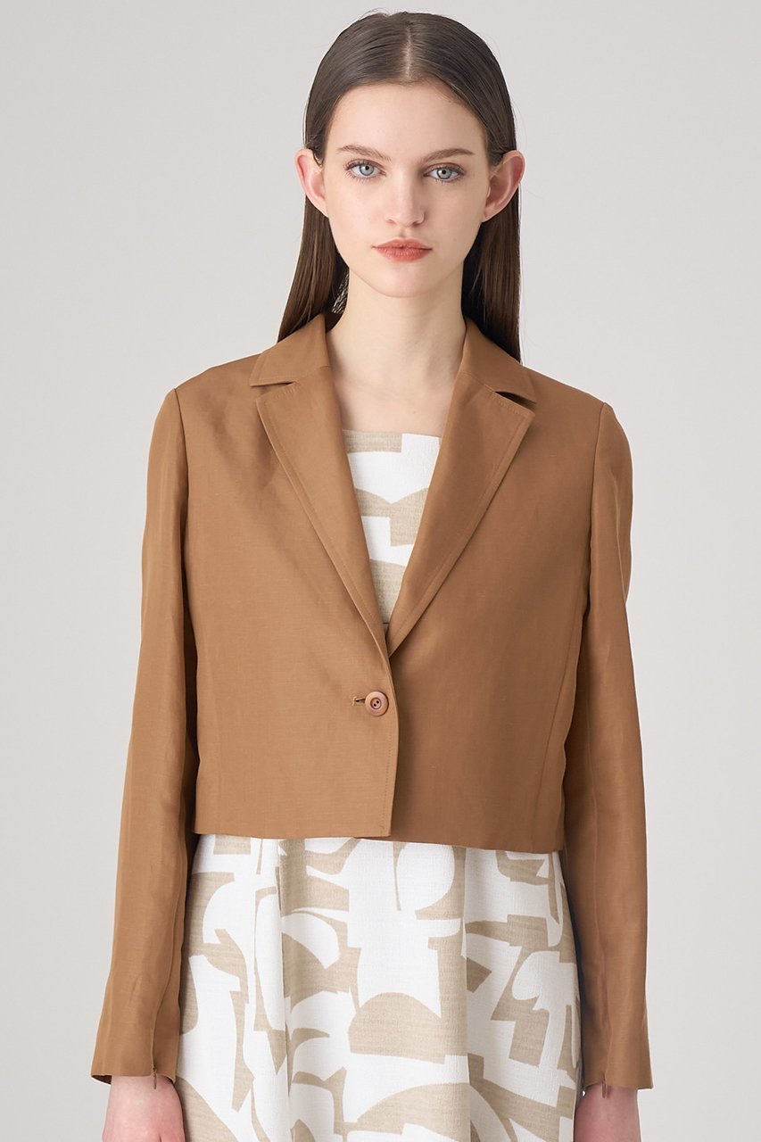 【アナイ/ANAYI】のリネンツイルショートジャケット 人気、トレンドファッション・服の通販 founy(ファニー) 　ファッション　Fashion　レディースファッション　Fashion for Women　アウター　Coat / Outerwear Collection　レディースジャケット・軽アウター　Jackets　おすすめ　Recommended / Our Picks　インナー　Innerwear　ショート　Short, Short Length　ジャケット　Jacket, Outerwear　セットアップ　Set-Up, Coordinated Outfit　テーラード　Tailored, Tailored Fit　ボックス　Boxy, Box Shape　ワイド　Wide, Wide Fit　other-5|ID: prp329100004608200 ipo3291000000032926266