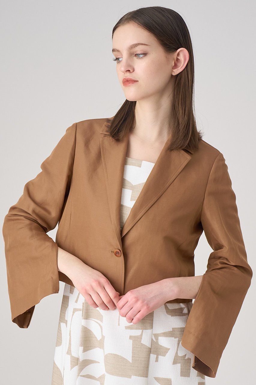 【アナイ/ANAYI】のリネンツイルショートジャケット 人気、トレンドファッション・服の通販 founy(ファニー) 　ファッション　Fashion　レディースファッション　Fashion for Women　アウター　Coat / Outerwear Collection　レディースジャケット・軽アウター　Jackets　おすすめ　Recommended / Our Picks　インナー　Innerwear　ショート　Short, Short Length　ジャケット　Jacket, Outerwear　セットアップ　Set-Up, Coordinated Outfit　テーラード　Tailored, Tailored Fit　ボックス　Boxy, Box Shape　ワイド　Wide, Wide Fit　other-8|ID: prp329100004608200 ipo3291000000032926295