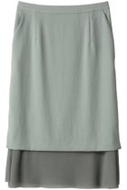 【エリオポール/heliopole】のクレープ&シアーコンビスカート グリーン|ID: prp329100004608206 ipo3291000000035469433