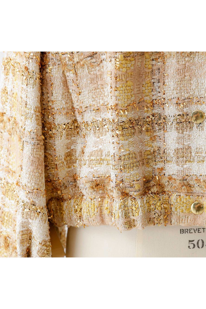 【デザイン ワークス/DESIGN WORKS】の【BEAUVET】ツィードブルゾン 人気、トレンドファッション・服の通販 founy(ファニー) 　ファッション　Fashion　レディースファッション　Fashion for Women　アウター　Coat / Outerwear Collection　レディースジャケット・軽アウター　Jackets　ブルゾンジャケット・スポーティアウター　Blouson Jackets　ジャケット　Jacket, Outerwear　チェック　Check, Plaid, Tartan　ツイード／ツィード　Choker, Choker Necklace　ツイード　Twill, Twill Weave　ブルゾン　Blouson, Bomber Jacket　リボン　Ribbon, Bow　エレガント 上品　Elegant　other-6|ID: prp329100004608212 ipo3291000000034956531