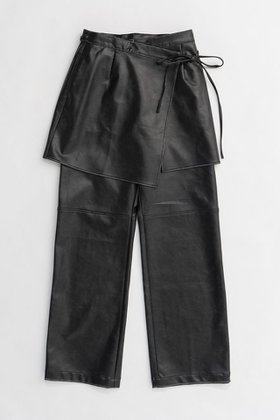 【プランク プロジェクト/PRANK PROJECT】 ラップレイヤードパンツ/Wrap Layered Pants人気、トレンドファッション・服の通販 founy(ファニー) ファッション Fashion レディースファッション Fashion for Women パンツ Pants & Trousers シンプル Simple, Minimal ビンテージ Vintage, Retro Style フィット Fit, Slim Fit ラップ Wrap, Wrap Design リアル Real, Realistic |ID:prp329100004608219