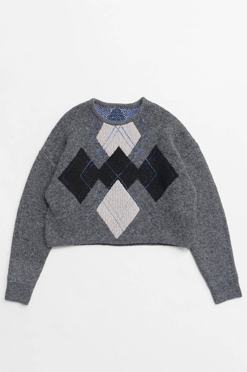 【メゾンスペシャル/MAISON SPECIAL】のArgyle Knit Tops/アーガイルニットトップ 人気、トレンドファッション・服の通販 founy(ファニー) 　ファッション　Fashion　レディースファッション　Fashion for Women　トップス・カットソー　Cut & Sew Tops　ニット　Knit Tops & Sweaters　カジュアルプルオーバー・ニットトップス　Pullovers & Knit Tops / Casual Pullovers　おすすめ　Recommended / Our Picks　デニム　Denim, Jeans Material　ルーズ　Loose, Oversized　冬　Winter / This Winter　 other-1|ID: prp329100004608223 ipo3291000000034909896