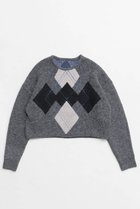 【メゾンスペシャル/MAISON SPECIAL】のArgyle Knit Tops/アーガイルニットトップ GRY(グレー)|ID: prp329100004608223 ipo3291000000034909898
