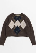 【メゾンスペシャル/MAISON SPECIAL】のArgyle Knit Tops/アーガイルニットトップ BRN(ブラウン)|ID: prp329100004608223 ipo3291000000034909900
