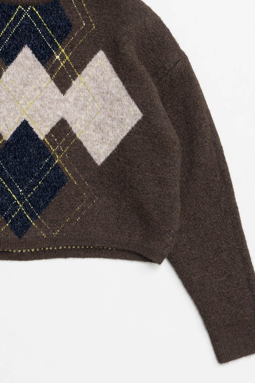 【メゾンスペシャル/MAISON SPECIAL】のArgyle Knit Tops/アーガイルニットトップ 人気、トレンドファッション・服の通販 founy(ファニー) 　ファッション　Fashion　レディースファッション　Fashion for Women　トップス・カットソー　Cut & Sew Tops　ニット　Knit Tops & Sweaters　カジュアルプルオーバー・ニットトップス　Pullovers & Knit Tops / Casual Pullovers　おすすめ　Recommended / Our Picks　デニム　Denim, Jeans Material　ルーズ　Loose, Oversized　冬　Winter / This Winter　other-3|ID: prp329100004608223 ipo3291000000034909902