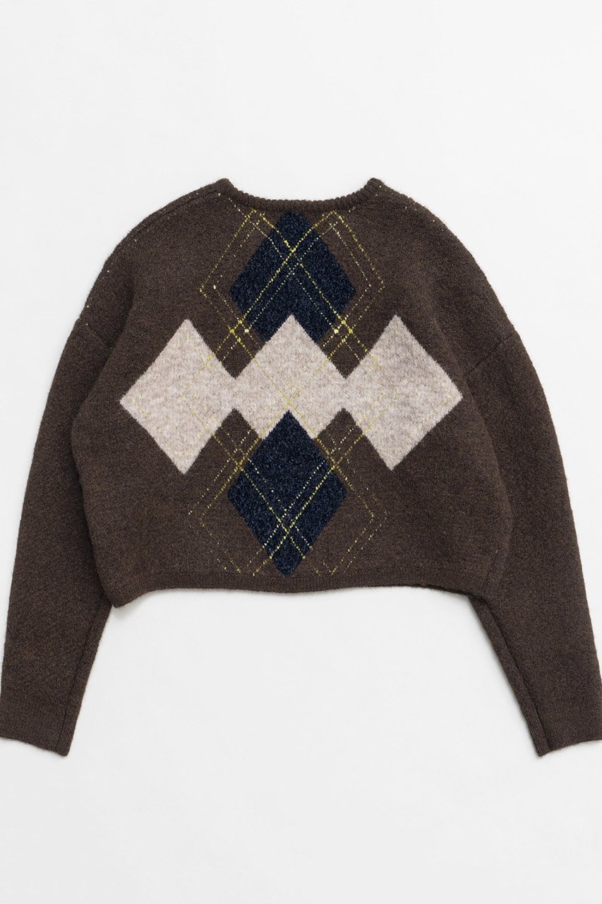 【メゾンスペシャル/MAISON SPECIAL】のArgyle Knit Tops/アーガイルニットトップ 人気、トレンドファッション・服の通販 founy(ファニー) 　ファッション　Fashion　レディースファッション　Fashion for Women　トップス・カットソー　Cut & Sew Tops　ニット　Knit Tops & Sweaters　カジュアルプルオーバー・ニットトップス　Pullovers & Knit Tops / Casual Pullovers　おすすめ　Recommended / Our Picks　デニム　Denim, Jeans Material　ルーズ　Loose, Oversized　冬　Winter / This Winter　other-4|ID: prp329100004608223 ipo3291000000034909903