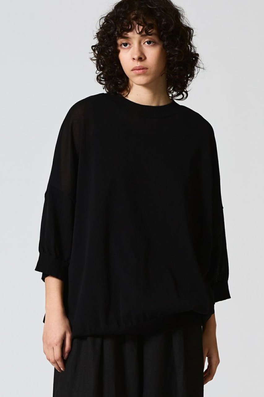 【ミズイロ インド/mizuiro ind】のcrew neck wide P/O プルオーバー 人気、トレンドファッション・服の通販 founy(ファニー) 　ファッション　Fashion　レディースファッション　Fashion for Women　トップス・カットソー　Cut & Sew Tops　シャツ・ブラウス・オフィスカジュアル　Elegant Blouses & Button-Ups　ロングTシャツ・Tシャツ　Longline T-Shirts & Tees　カジュアルプルオーバー・ニットトップス　Pullovers & Knit Tops / Casual Pullovers　カットソー・ベーシックTシャツ　Cut-and-Sewn Tops / Stretch Tees & Basics　シアー　Sheer, See-Through　ショート　Short, Short Length　シンプル　Simple, Minimal　スリーブ　Sleeve, Long Sleeve / Short Sleeve　トレンド　Trend, Trending Now　夏　Summer　春　Spring　S/S・春夏　SS, Spring/Summer, Warm Season　other-6|ID: prp329100004608224 ipo3291000000032927622