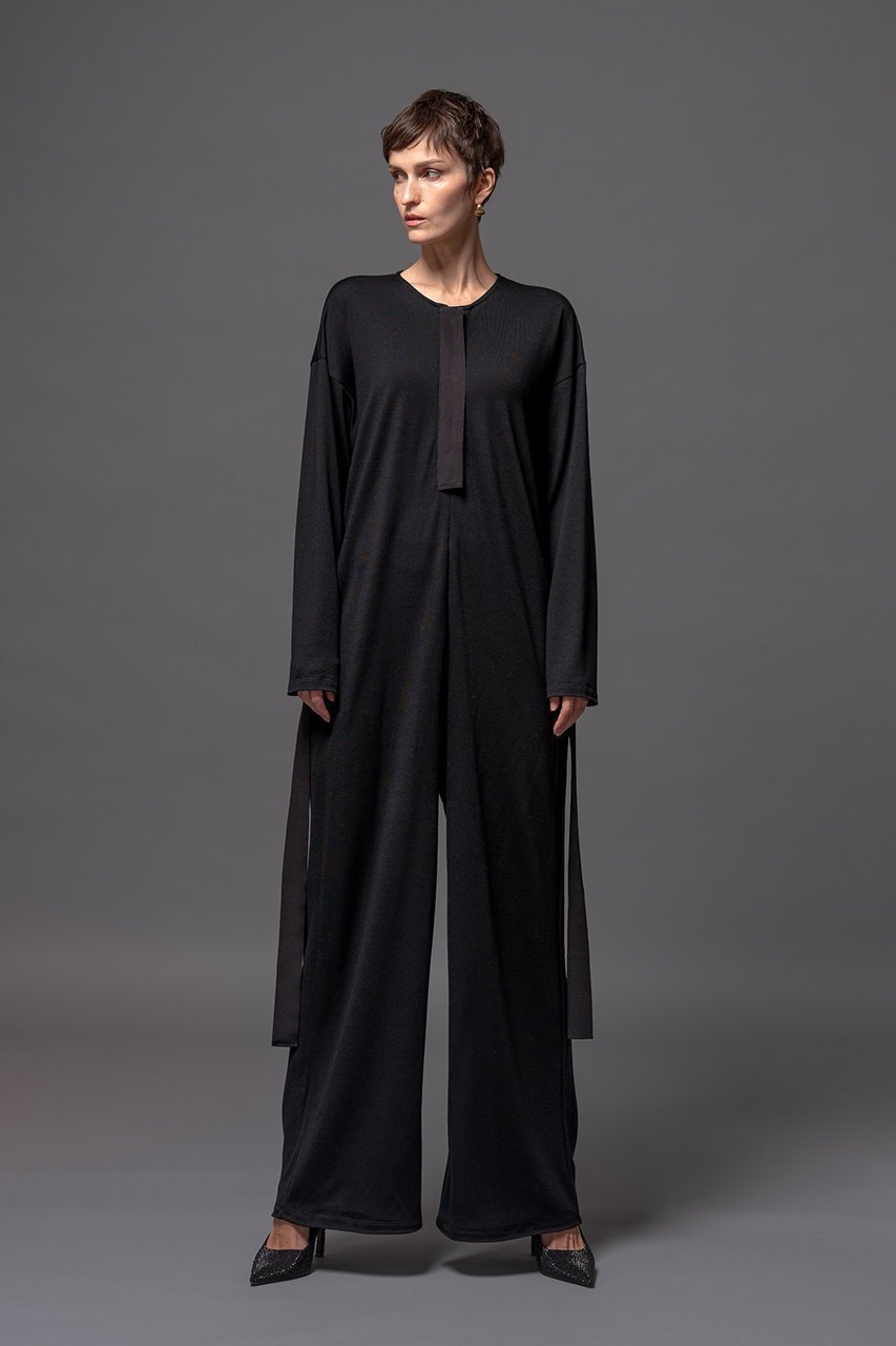 【ドメル/DOMELLE】のウールジャージー ジャンプスーツ 人気、トレンドファッション・服の通販 founy(ファニー) 　ファッション　Fashion　レディースファッション　Fashion for Women　パンツ　Pants & Trousers　なめらか　Smooth, Silky Texture　スーツ　Suit, Formalwear　ドッキング　Docking, Mixed Material　ロング　Long, Long-Length　other-6|ID: prp329100004608234 ipo3291000000032928230
