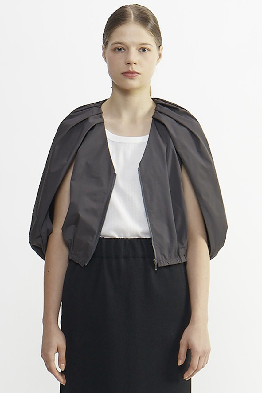【プレインピープル/PLAIN PEOPLE】のマイクロ強撚ストレッチツイルジャケット 人気、トレンドファッション・服の通販 founy(ファニー) 　ファッション　Fashion　レディースファッション　Fashion for Women　アウター　Coat / Outerwear Collection　レディースジャケット・軽アウター　Jackets　コンパクト　Compact, Small Size　ジャケット　Jacket, Outerwear　フォルム　Silhouette, Form　ブルゾン　Blouson, Bomber Jacket　モダン　Modern, Contemporary　other-2|ID: prp329100004608235 ipo3291000000032928215
