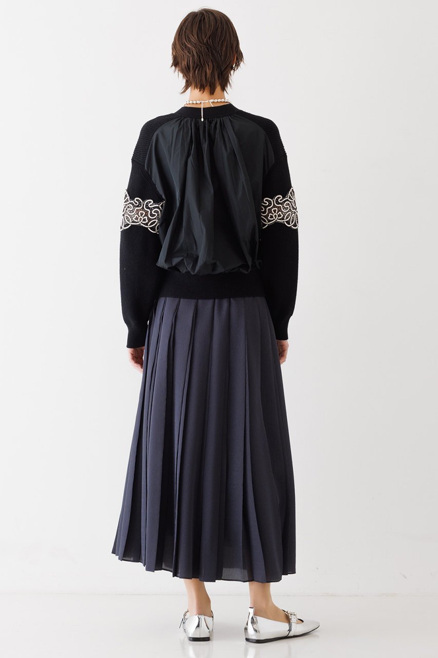 【デザイン ワークス/DESIGN WORKS】のサッカーシフォンプリーツスカート 人気、トレンドファッション・服の通販 founy(ファニー) 　ファッション　Fashion　レディースファッション　Fashion for Women　スカート　Skirts　プリーツスカート / 上品フェミニンスタイル　Pleated Skirts　ロングスカート　Long Skirts / Maxi & Midi Skirts　サッカー　Seersucker, Summer Fabric　サテン　Satin, Glossy Fabric　シアー　Sheer, See-Through　セットアップ　Set-Up, Coordinated Outfit　プリーツ　Pleats, Pleated　ロング　Long, Long-Length　エレガント 上品　Elegant　other-8|ID: prp329100004608237 ipo3291000000032928424