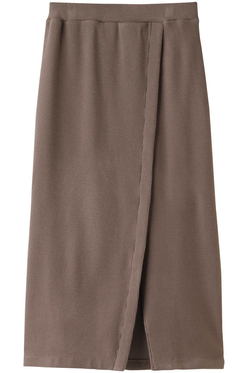 【ミディウミソリッド/MIDIUMISOLID】のrib tight SK スカート 人気、トレンドファッション・服の通販 founy(ファニー) 　ファッション　Fashion　レディースファッション　Fashion for Women　スカート　Skirts　ロングスカート　Long Skirts / Maxi & Midi Skirts　おすすめ　Recommended / Our Picks　アクリル　Acrylic Material　シンプル　Simple, Minimal　スリット　Slit, Slit Detail　セットアップ　Set-Up, Coordinated Outfit　フロント　Front, Front Design　ラップ　Wrap, Wrap Design　ロング　Long, Long-Length　 other-1|ID: prp329100004608241 ipo3291000000034970855