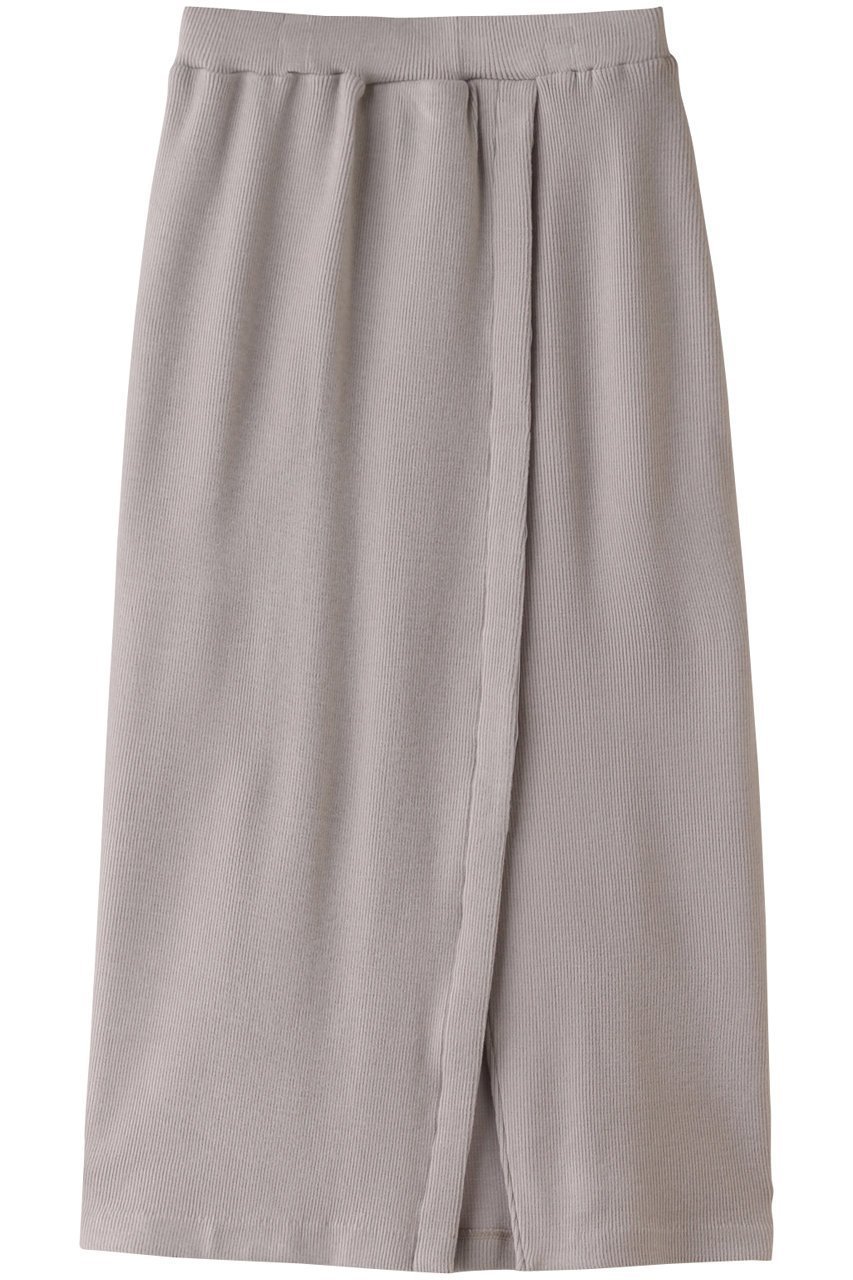 【ミディウミソリッド/MIDIUMISOLID】のrib tight SK スカート インテリア・キッズ・メンズ・レディースファッション・服の通販 founy(ファニー) 　ファッション　Fashion　レディースファッション　Fashion for Women　スカート　Skirts　ロングスカート　Long Skirts / Maxi & Midi Skirts　おすすめ　Recommended / Our Picks　アクリル　Acrylic Material　シンプル　Simple, Minimal　スリット　Slit, Slit Detail　セットアップ　Set-Up, Coordinated Outfit　フロント　Front, Front Design　ラップ　Wrap, Wrap Design　ロング　Long, Long-Length　l.gray|ID: prp329100004608241 ipo3291000000034970857