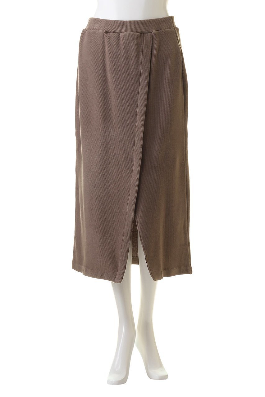 【ミディウミソリッド/MIDIUMISOLID】のrib tight SK スカート 人気、トレンドファッション・服の通販 founy(ファニー) 　ファッション　Fashion　レディースファッション　Fashion for Women　スカート　Skirts　ロングスカート　Long Skirts / Maxi & Midi Skirts　おすすめ　Recommended / Our Picks　アクリル　Acrylic Material　シンプル　Simple, Minimal　スリット　Slit, Slit Detail　セットアップ　Set-Up, Coordinated Outfit　フロント　Front, Front Design　ラップ　Wrap, Wrap Design　ロング　Long, Long-Length　other-2|ID: prp329100004608241 ipo3291000000034970859