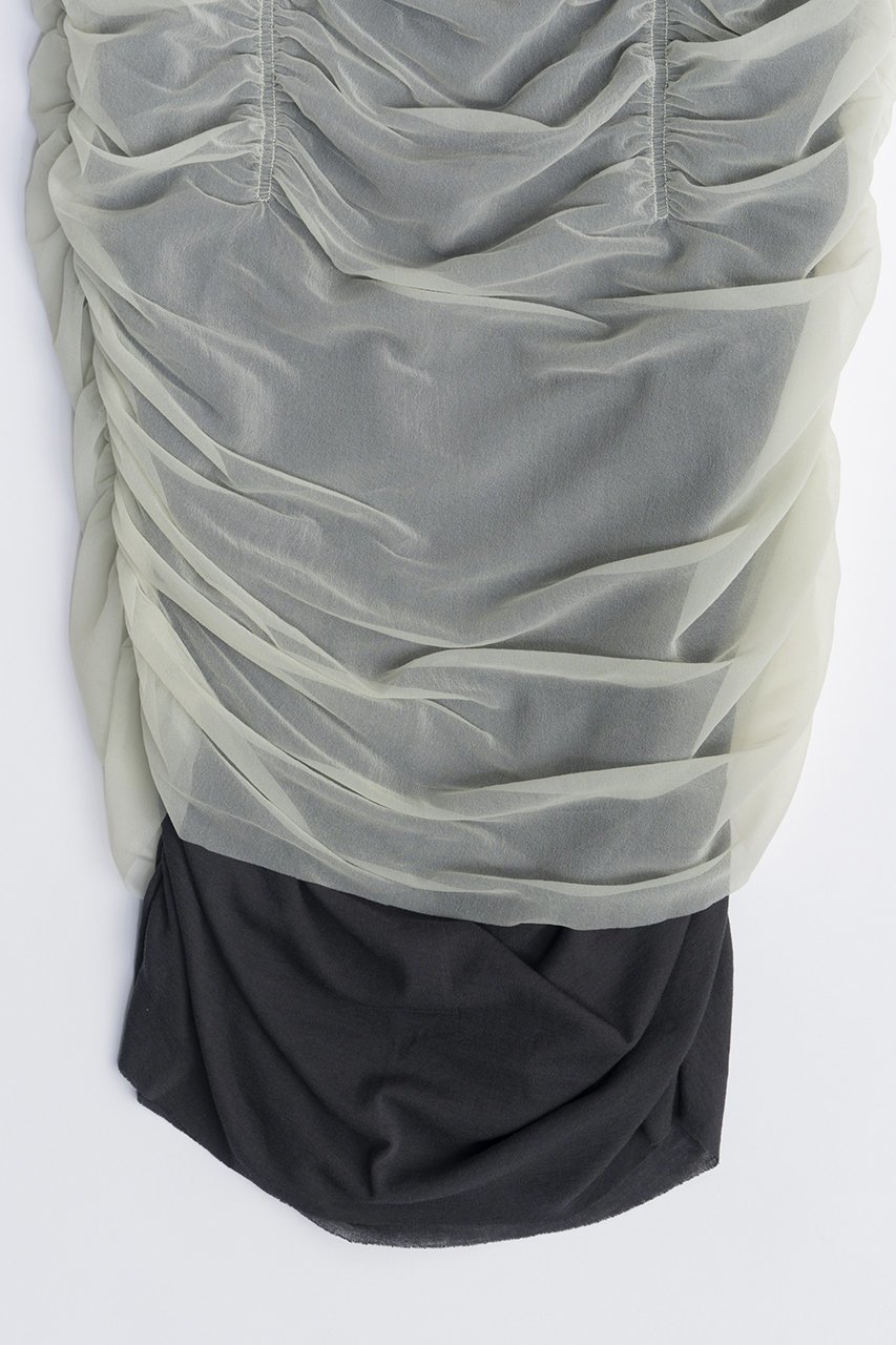 【プランク プロジェクト/PRANK PROJECT】のシアーレイヤーシャーリングタイトスカート / Sheer Layered Shirring Tight Skirt 人気、トレンドファッション・服の通販 founy(ファニー) 　ファッション　Fashion　レディースファッション　Fashion for Women　スカート　Skirts　ロングスカート　Long Skirts / Maxi & Midi Skirts　おすすめ　Recommended / Our Picks　カットソー　Cut and Sewn Top　シャーリング　Shirring, Ruched　タイトスカート　Pencil Skirt, Tight Skirt　ロング　Long, Long-Length　other-6|ID: prp329100004608247 ipo3291000000034423937