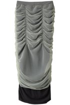 【プランク プロジェクト/PRANK PROJECT】のシアーレイヤーシャーリングタイトスカート / Sheer Layered Shirring Tight Skirt LIME(ライム)|ID: prp329100004608247 ipo3291000000035728395