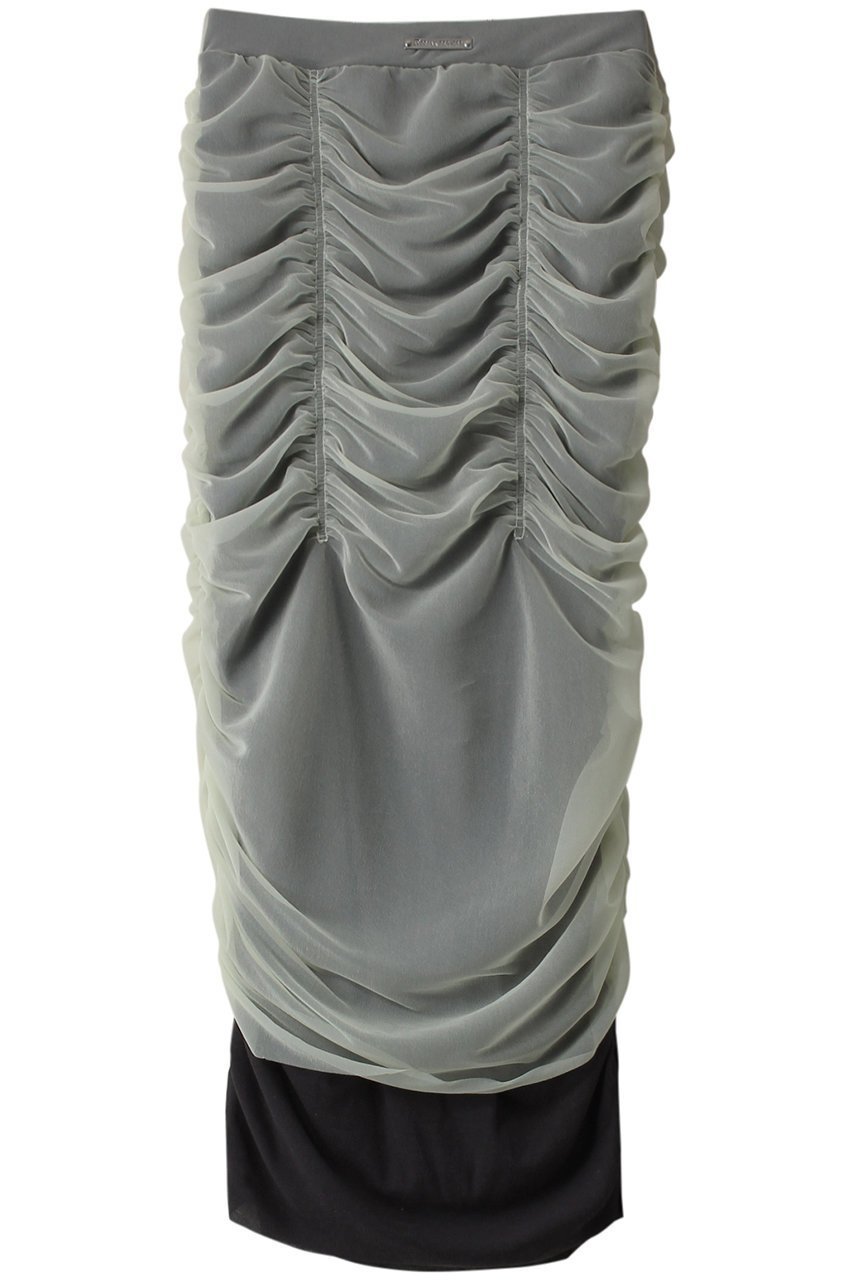 【プランク プロジェクト/PRANK PROJECT】のシアーレイヤーシャーリングタイトスカート / Sheer Layered Shirring Tight Skirt インテリア・キッズ・メンズ・レディースファッション・服の通販 founy(ファニー) 　ファッション　Fashion　レディースファッション　Fashion for Women　スカート　Skirts　ロングスカート　Long Skirts / Maxi & Midi Skirts　おすすめ　Recommended / Our Picks　カットソー　Cut and Sewn Top　シャーリング　Shirring, Ruched　タイトスカート　Pencil Skirt, Tight Skirt　ロング　Long, Long-Length　LIME(ライム)|ID: prp329100004608247 ipo3291000000035728395