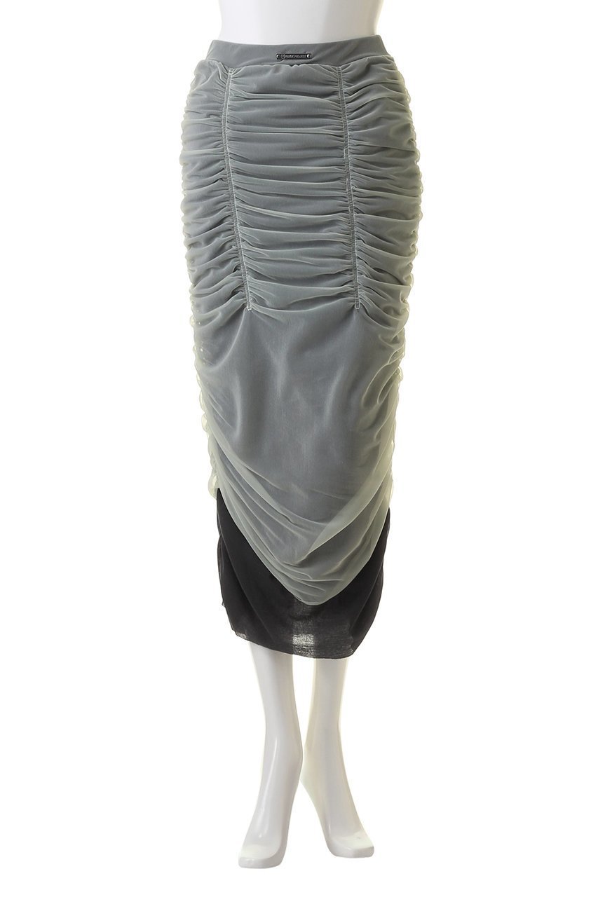 【プランク プロジェクト/PRANK PROJECT】のシアーレイヤーシャーリングタイトスカート / Sheer Layered Shirring Tight Skirt 人気、トレンドファッション・服の通販 founy(ファニー) 　ファッション　Fashion　レディースファッション　Fashion for Women　スカート　Skirts　ロングスカート　Long Skirts / Maxi & Midi Skirts　おすすめ　Recommended / Our Picks　カットソー　Cut and Sewn Top　シャーリング　Shirring, Ruched　タイトスカート　Pencil Skirt, Tight Skirt　ロング　Long, Long-Length　other-2|ID: prp329100004608247 ipo3291000000035858127