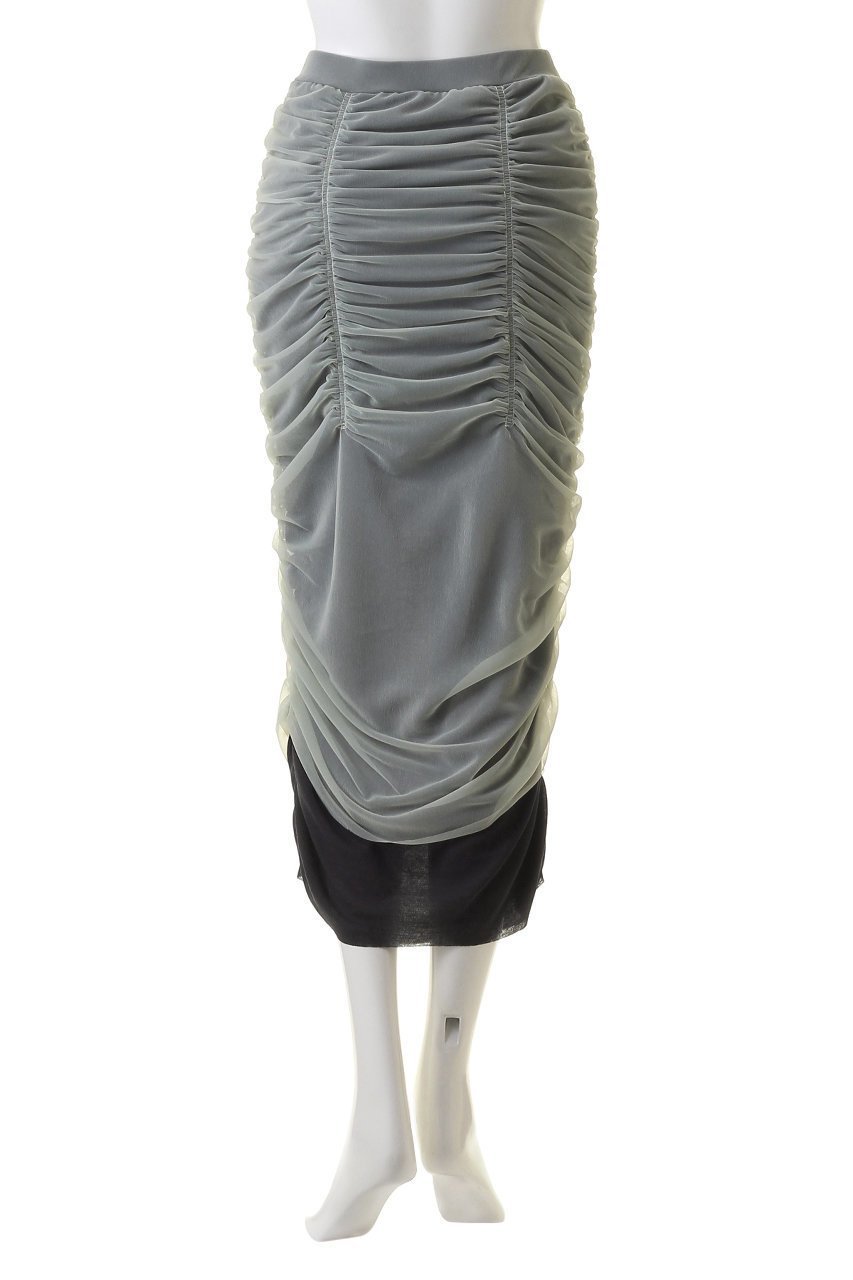 【プランク プロジェクト/PRANK PROJECT】のシアーレイヤーシャーリングタイトスカート / Sheer Layered Shirring Tight Skirt 人気、トレンドファッション・服の通販 founy(ファニー) 　ファッション　Fashion　レディースファッション　Fashion for Women　スカート　Skirts　ロングスカート　Long Skirts / Maxi & Midi Skirts　おすすめ　Recommended / Our Picks　カットソー　Cut and Sewn Top　シャーリング　Shirring, Ruched　タイトスカート　Pencil Skirt, Tight Skirt　ロング　Long, Long-Length　other-4|ID: prp329100004608247 ipo3291000000035858129