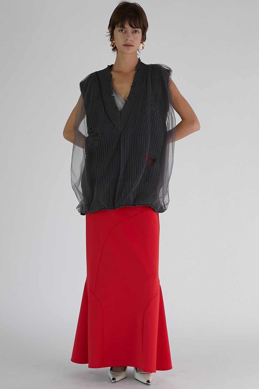 【プランク プロジェクト/PRANK PROJECT】のスキューバマーメイドマキシスカート / Scuba Mermaid Maxi Skirt 人気、トレンドファッション・服の通販 founy(ファニー) 　ファッション　Fashion　レディースファッション　Fashion for Women　スカート　Skirts　ロングスカート　Long Skirts / Maxi & Midi Skirts　アシンメトリー　Asymmetrical Style　ジップ　Zip, Zipper　スウェット / スエット　Sweatshirt, Sweatwear　スポーティ　Sporty, Casual Athletic　ドレープ　Drape, Draping Fabric　フィット　Fit, Slim Fit　プレート　Plate, Dish　マキシ　Maxi, Full Length　マーメイド　Mermaid, Fishtail Silhouette　ロング　Long, Long-Length　エレガント 上品　Elegant　other-6|ID: prp329100004608249 ipo3291000000035334279