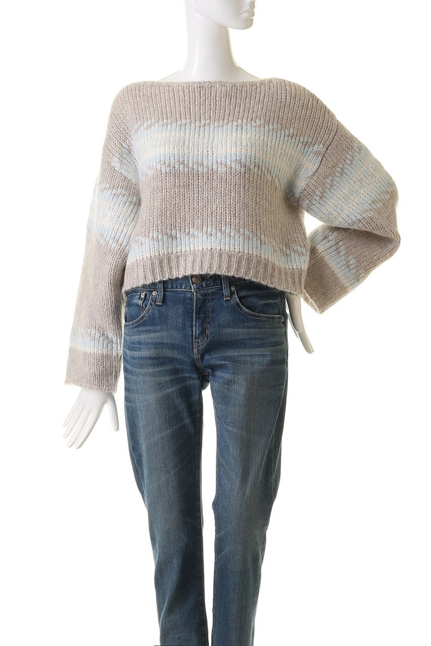 【マリリンムーン/MARILYN MOON】の【WALANCE】モヘアジャカードニットプルオーバー 人気、トレンドファッション・服の通販 founy(ファニー) 　ファッション　Fashion　レディースファッション　Fashion for Women　トップス・カットソー　Cut & Sew Tops　ニット　Knit Tops & Sweaters　カジュアルプルオーバー・ニットトップス　Pullovers & Knit Tops / Casual Pullovers　ジャカード／ジャガード　Jacquard, Woven Pattern　スリーブ　Sleeve, Long Sleeve / Short Sleeve　セーター　Sweater, Knitwear　バランス　Balance, Style Balance　ミックス　Mix, Mixed Style　ワイド　Wide, Wide Fit　other-2|ID: prp329100004608250 ipo3291000000032929125