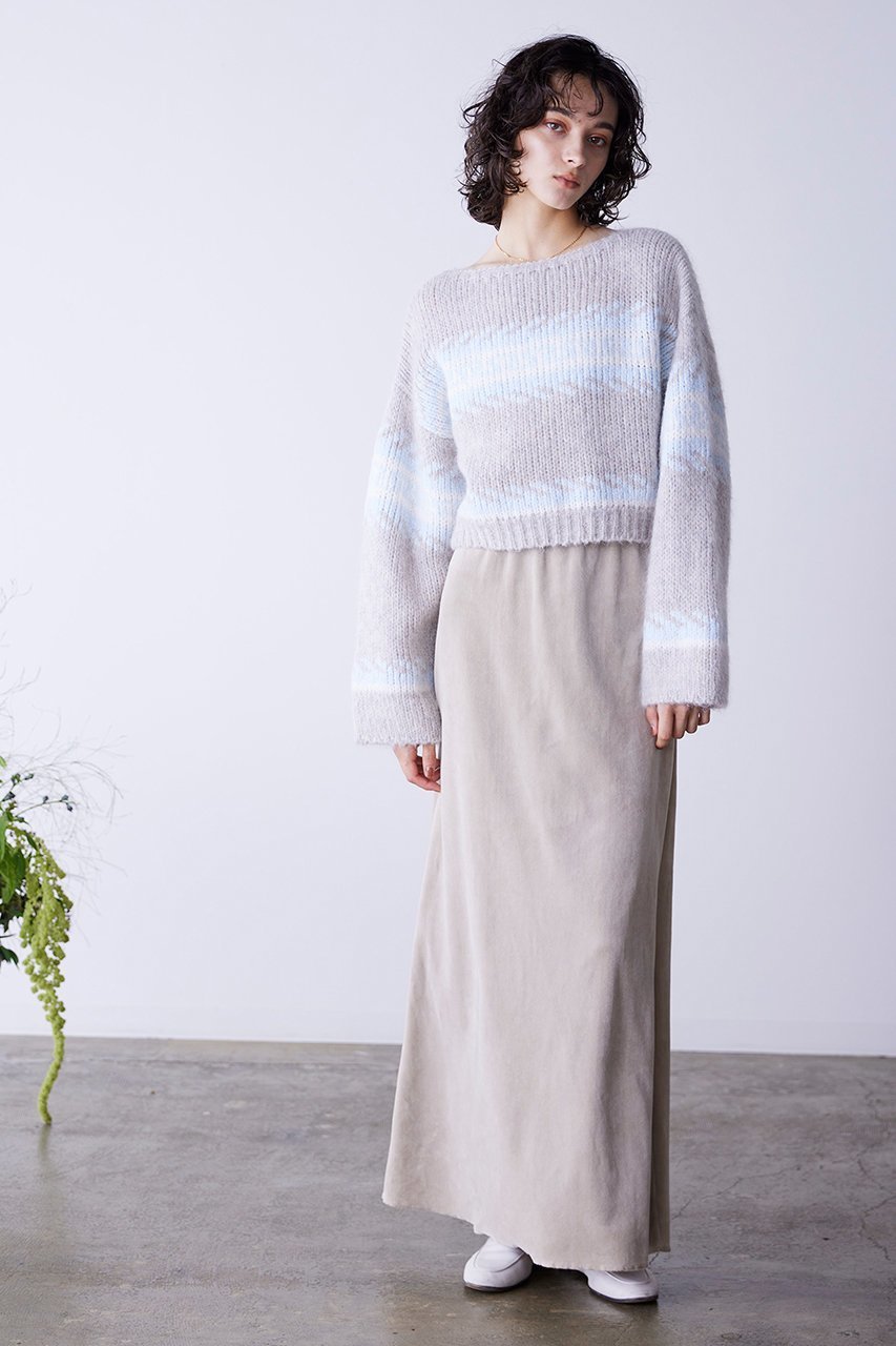 【マリリンムーン/MARILYN MOON】の【WALANCE】モヘアジャカードニットプルオーバー 人気、トレンドファッション・服の通販 founy(ファニー) 　ファッション　Fashion　レディースファッション　Fashion for Women　トップス・カットソー　Cut & Sew Tops　ニット　Knit Tops & Sweaters　カジュアルプルオーバー・ニットトップス　Pullovers & Knit Tops / Casual Pullovers　ジャカード／ジャガード　Jacquard, Woven Pattern　スリーブ　Sleeve, Long Sleeve / Short Sleeve　セーター　Sweater, Knitwear　バランス　Balance, Style Balance　ミックス　Mix, Mixed Style　ワイド　Wide, Wide Fit　other-6|ID: prp329100004608250 ipo3291000000032929161