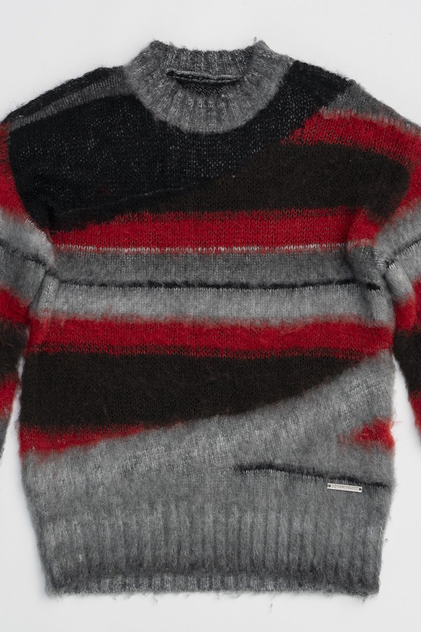 【プランク プロジェクト/PRANK PROJECT】のモヘアボーダーニット / Mohair Border Knit 人気、トレンドファッション・服の通販 founy(ファニー) ファッション Fashion レディースファッション Fashion for Women トップス・カットソー Cut & Sew Tops ニット Knit Tops & Sweaters カジュアルプルオーバー・ニットトップス Pullovers & Knit Tops / Casual Pullovers シンプル Simple, Minimal ボーダー Border, Stripe ランダム Random, Irregular ルーズ Loose, Oversized 透かし Cut-Out, Lacework other-3|ID: prp329100004608253 ipo3291000000034422880