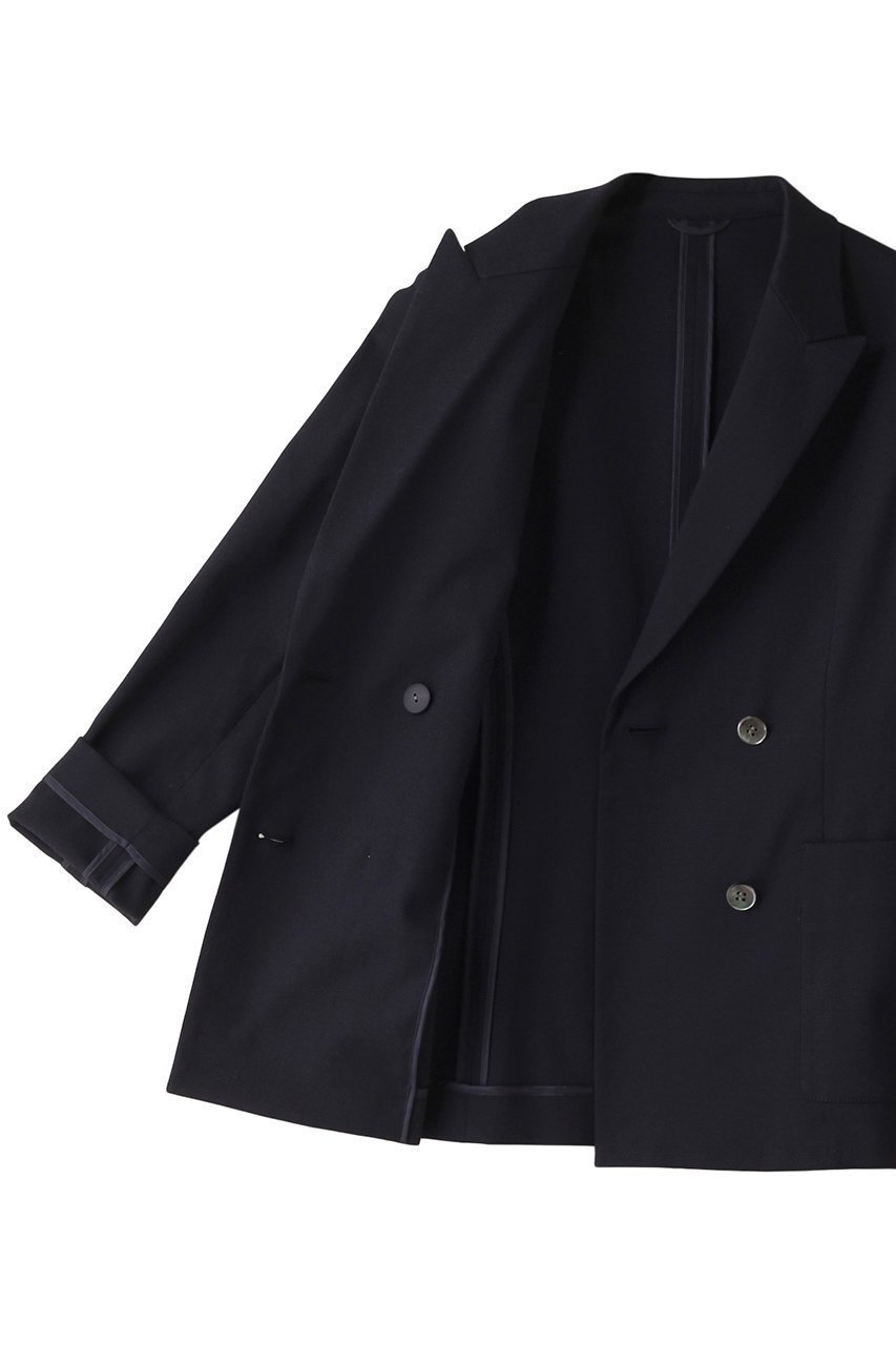 【アナイ/ANAYI】のカラミコットンダブルジャケット 人気、トレンドファッション・服の通販 founy(ファニー) 　ファッション　Fashion　レディースファッション　Fashion for Women　アウター　Coat / Outerwear Collection　レディースジャケット・軽アウター　Jackets　シンプル　Simple, Minimal　ジャケット　Jacket, Outerwear　ダブル　Double, Double-Breasted　デニム　Denim, Jeans Material　エレガント 上品　Elegant　other-6|ID: prp329100004608254 ipo3291000000032929520