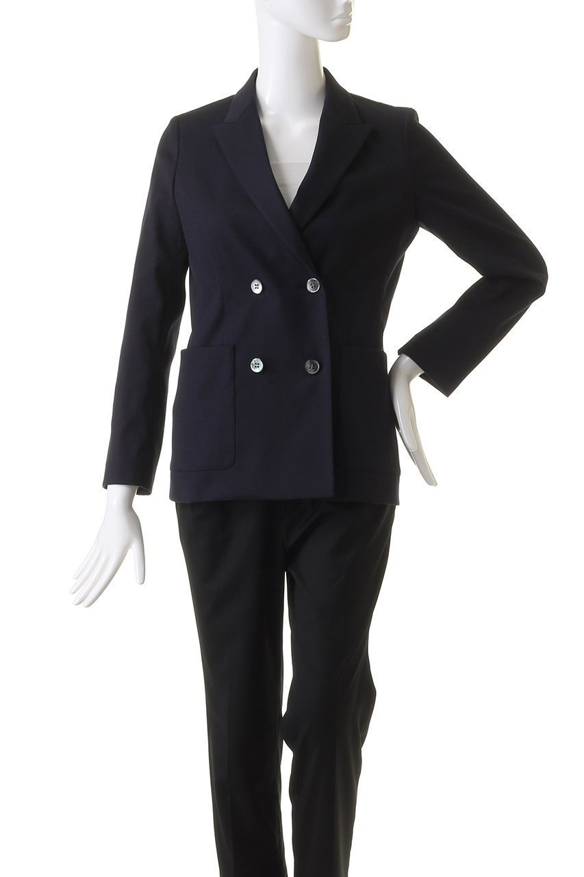 【アナイ/ANAYI】のカラミコットンダブルジャケット 人気、トレンドファッション・服の通販 founy(ファニー) 　ファッション　Fashion　レディースファッション　Fashion for Women　アウター　Coat / Outerwear Collection　レディースジャケット・軽アウター　Jackets　シンプル　Simple, Minimal　ジャケット　Jacket, Outerwear　ダブル　Double, Double-Breasted　デニム　Denim, Jeans Material　エレガント 上品　Elegant　再入荷　Restock / Back in Stock　other-2|ID: prp329100004608254 ipo3291000000035054022