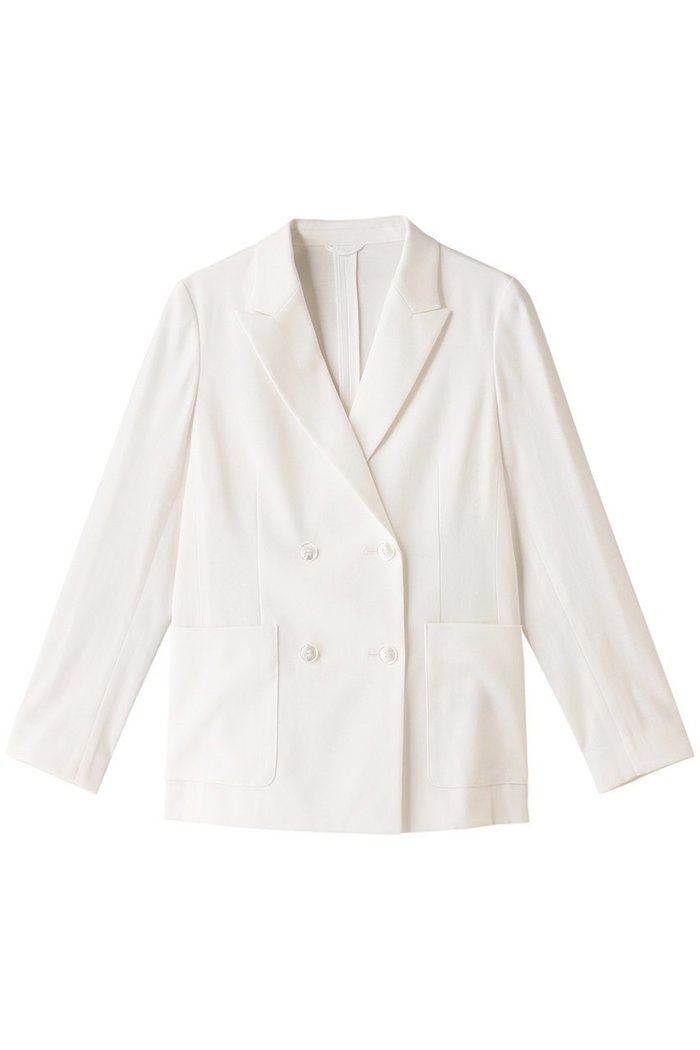 【アナイ/ANAYI】のカラミコットンダブルジャケット インテリア・キッズ・メンズ・レディースファッション・服の通販 founy(ファニー) https://founy.com/ ファッション Fashion レディースファッション Fashion for Women アウター Coat / Outerwear Collection レディースジャケット・軽アウター Jackets シンプル Simple, Minimal ジャケット Jacket, Outerwear ダブル Double, Double-Breasted デニム Denim, Jeans Material エレガント 上品 Elegant |ID: prp329100004608254 ipo3291000000035640078