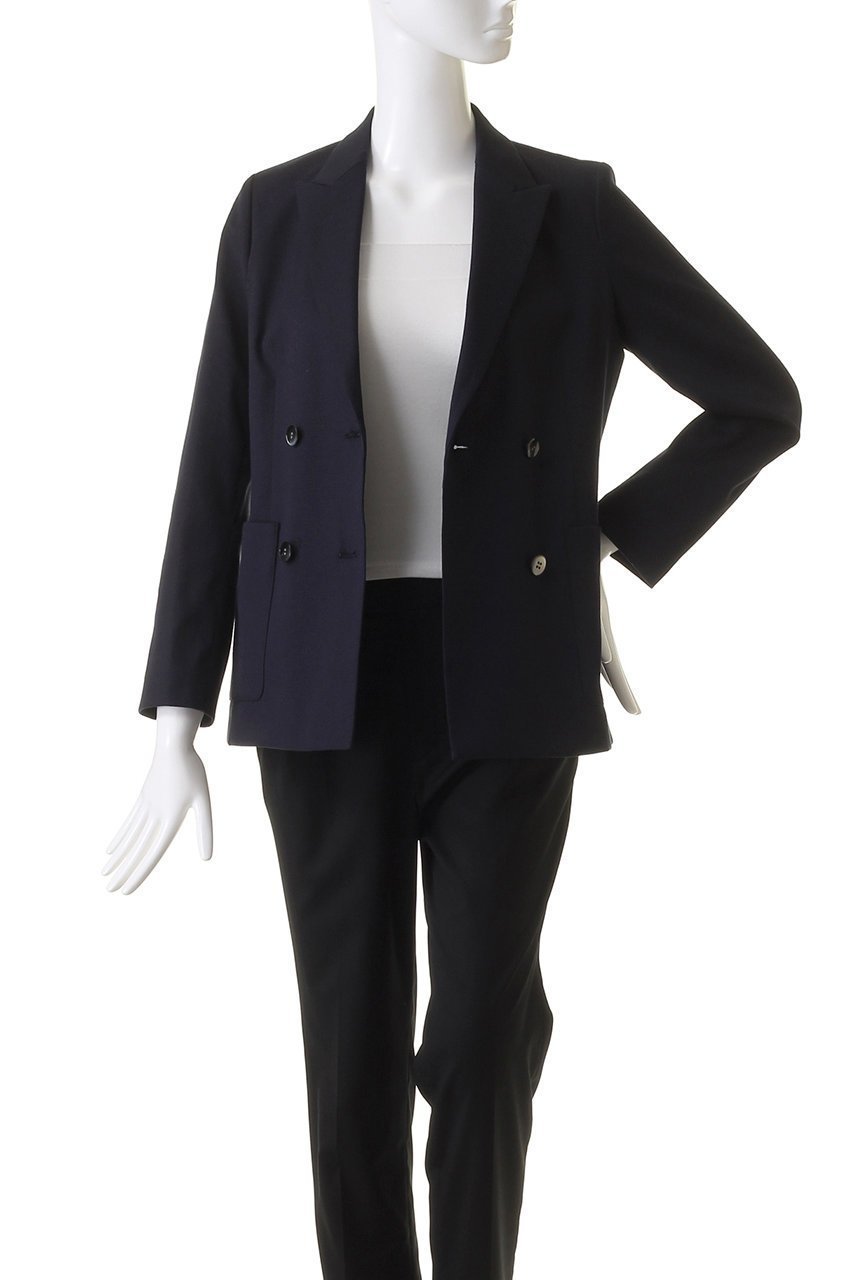 【アナイ/ANAYI】のカラミコットンダブルジャケット 人気、トレンドファッション・服の通販 founy(ファニー) 　ファッション　Fashion　レディースファッション　Fashion for Women　アウター　Coat / Outerwear Collection　レディースジャケット・軽アウター　Jackets　シンプル　Simple, Minimal　ジャケット　Jacket, Outerwear　ダブル　Double, Double-Breasted　デニム　Denim, Jeans Material　エレガント 上品　Elegant　other-7|ID: prp329100004608254 ipo3291000000035640085