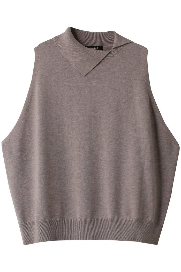 【ミズイロ インド/mizuiro ind】のasymmetry collar wide vest ベスト インテリア・キッズ・メンズ・レディースファッション・服の通販 founy(ファニー) https://founy.com/ ファッション Fashion レディースファッション Fashion for Women トップス・カットソー Cut & Sew Tops ニット Knit Tops & Sweaters ベスト&ジレ / 重ね着スタイル Vests & Gilets カジュアルプルオーバー・ニットトップス Pullovers & Knit Tops / Casual Pullovers アシンメトリー Asymmetrical Style シンプル Simple, Minimal トレンド Trend, Trending Now ベスト Vest, Waistcoat ロング Long, Long-Length |ID: prp329100004608256 ipo3291000000032929524