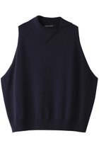 【ミズイロ インド/mizuiro ind】のasymmetry collar wide vest ベスト navy|ID: prp329100004608256 ipo3291000000032929541