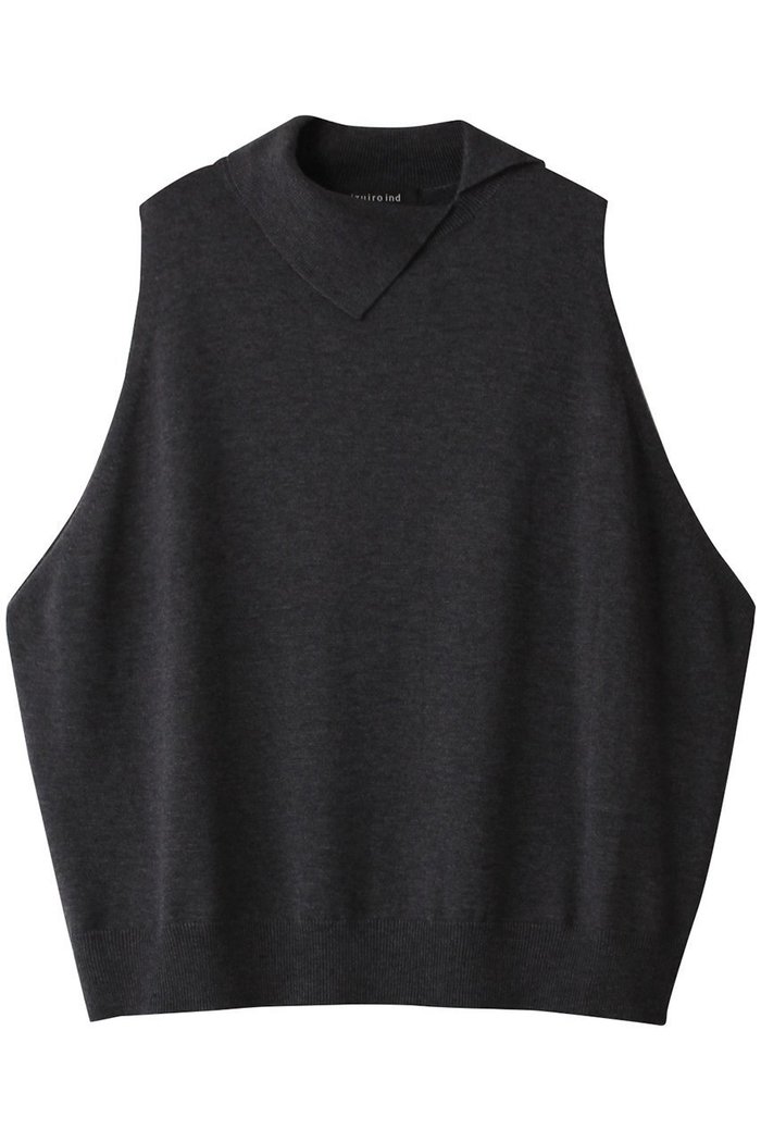 【ミズイロ インド/mizuiro ind】のasymmetry collar wide vest ベスト インテリア・キッズ・メンズ・レディースファッション・服の通販 founy(ファニー) https://founy.com/ ファッション Fashion レディースファッション Fashion for Women トップス・カットソー Cut & Sew Tops ニット Knit Tops & Sweaters ベスト&ジレ / 重ね着スタイル Vests & Gilets カジュアルプルオーバー・ニットトップス Pullovers & Knit Tops / Casual Pullovers アシンメトリー Asymmetrical Style シンプル Simple, Minimal トレンド Trend, Trending Now ベスト Vest, Waistcoat ロング Long, Long-Length |ID: prp329100004608256 ipo3291000000032929550