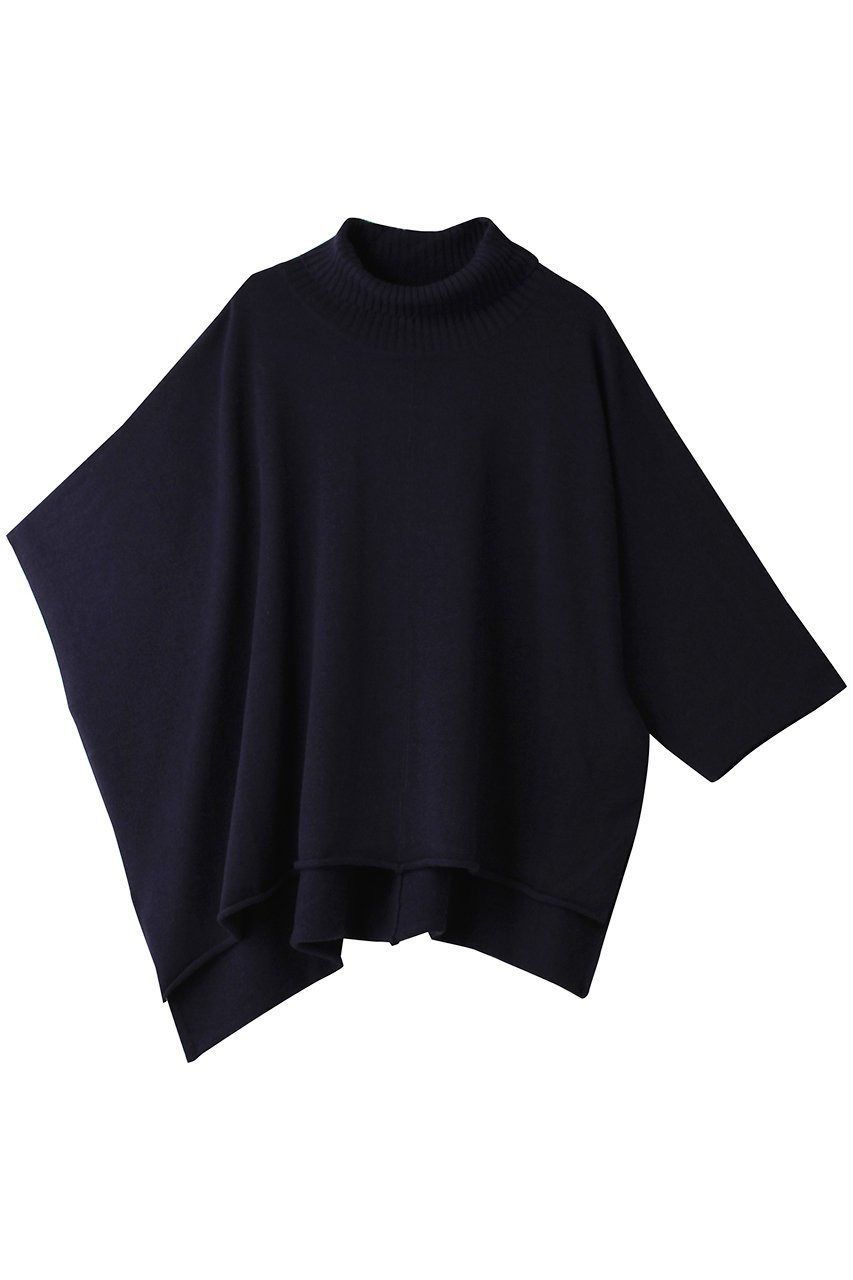 【ミズイロ インド/mizuiro ind】のponcho like high neck P/O プルオーバー インテリア・キッズ・メンズ・レディースファッション・服の通販 founy(ファニー) ファッション Fashion レディースファッション Fashion for Women トップス・カットソー Cut & Sew Tops ニット Knit Tops & Sweaters カジュアルプルオーバー・ニットトップス Pullovers & Knit Tops / Casual Pullovers アシンメトリー Asymmetrical Style ハイネック High Neck, Mock Neck ポンチョ Poncho, Cape Style navy|ID: prp329100004608260 ipo3291000000034980561