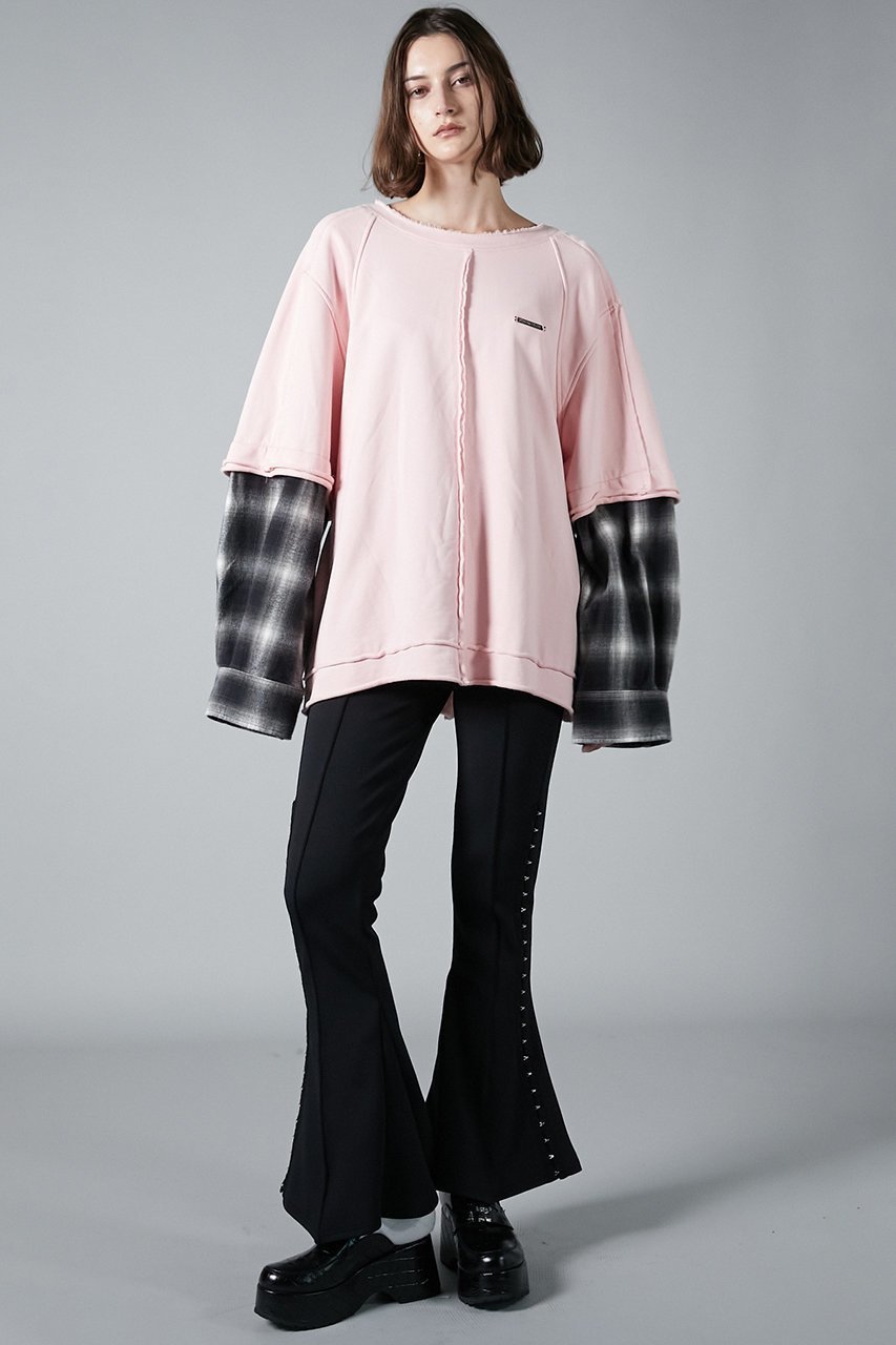 【プランク プロジェクト/PRANK PROJECT】のフックラインフレアパンツ 人気、トレンドファッション・服の通販 founy(ファニー) 　ファッション　Fashion　レディースファッション　Fashion for Women　パンツ　Pants & Trousers　ウォーム　Warm Fabric　カットソー　Cut and Sewn Top　スリム　Slim, Slim Fit　バランス　Balance, Style Balance　フィット　Fit, Slim Fit　フレア　Flare, Flared　other-7|ID: prp329100004608267 ipo3291000000032929834