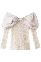 【プランク プロジェクト/PRANK PROJECT】のオフショルリボントップ / Off Shoulder Ribbon Top WHT(ホワイト)|ID: prp329100004608270 ipo3291000000032930189