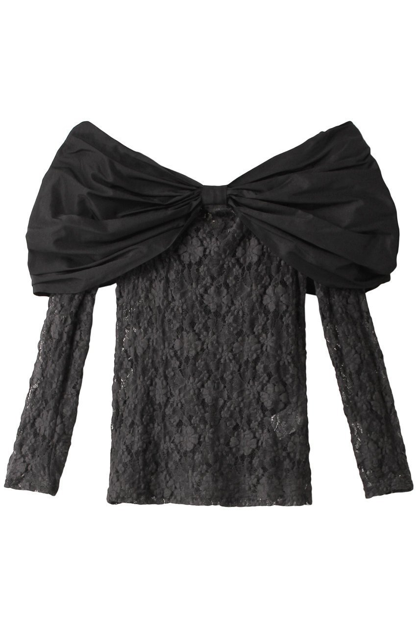 【プランク プロジェクト/PRANK PROJECT】のオフショルリボントップ / Off Shoulder Ribbon Top インテリア・キッズ・メンズ・レディースファッション・服の通販 founy(ファニー) 　ファッション　Fashion　レディースファッション　Fashion for Women　トップス・カットソー　Cut & Sew Tops　シャツ・ブラウス・オフィスカジュアル　Elegant Blouses & Button-Ups　おすすめ　Recommended / Our Picks　インナー　Innerwear　スリーブ　Sleeve, Long Sleeve / Short Sleeve　タンク　Tank Top, Sleeveless Top　デコルテ　Décolleté, Neckline　フラワー　Flower, Floral　ベロア　Velour, Soft Velvet　リボン　Ribbon, Bow　レース　Lace, Lace Fabric　ロング　Long, Long-Length　エレガント 上品　Elegant　MLT1(マルチカラー)|ID: prp329100004608270 ipo3291000000032930198